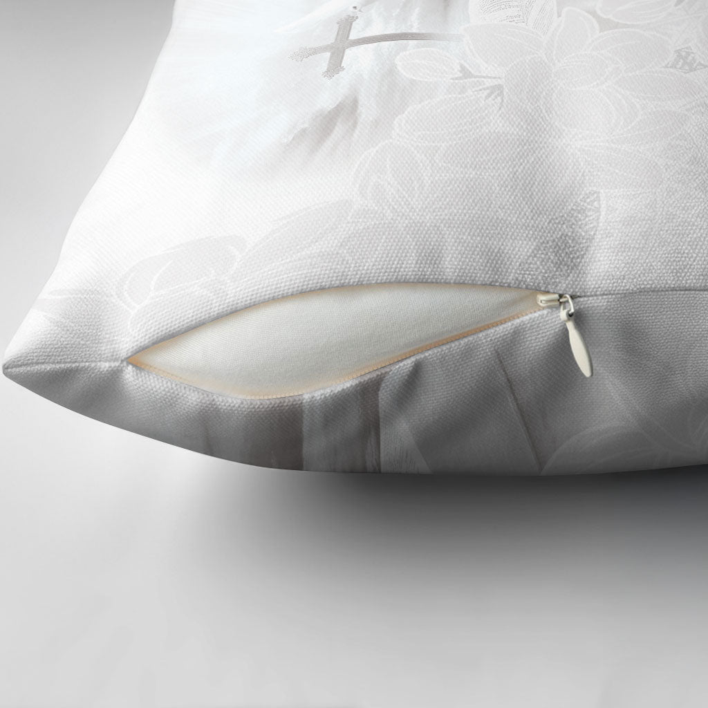 Niue White Sunday Tapu Fanau Pillow Cover Fiti Pua Mix Hiapo Tapa LT7 - Polynesian Pride