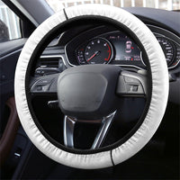 Niue White Sunday Tapu Fanau Steering Wheel Cover Fiti Pua Mix Hiapo Tapa LT7 - Polynesian Pride
