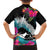 Hawaii Surfing Family Matching Off Shoulder Long Sleeve Dress and Hawaiian Shirt Triple Crown Rides The Waves LT7 - Polynesian Pride