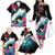 Hawaii Surfing Family Matching Off Shoulder Long Sleeve Dress and Hawaiian Shirt Triple Crown Rides The Waves LT7 - Polynesian Pride