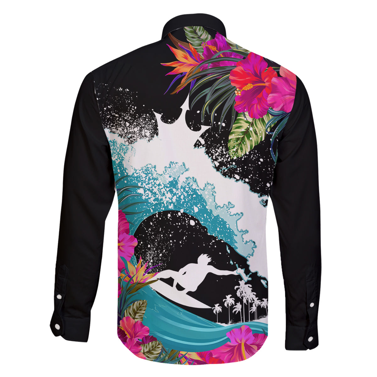 Hawaii Surfing Family Matching Summer Maxi Dress and Hawaiian Shirt Triple Crown Rides The Waves LT7 - Polynesian Pride