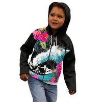 Hawaii Surfing Kid Hoodie Triple Crown Rides The Waves LT7 - Polynesian Pride
