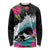 Hawaii Surfing Long Sleeve Shirt Triple Crown Rides The Waves LT7 Unisex Black - Polynesian Pride