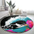 Hawaii Surfing Round Carpet Triple Crown Rides The Waves LT7 - Polynesian Pride