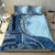 Samoa Siapo Mamanu Bedding Set Plumeria Navy Blue Motifs