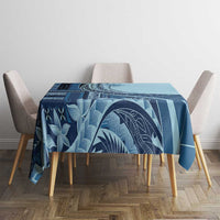 Samoa Siapo Mamanu Tablecloth Plumeria Navy Blue Motifs LT7 - Polynesian Pride