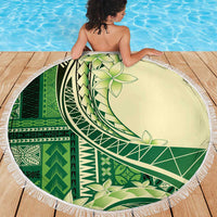 Samoa Siapo Mamanu Beach Blanket Plumeria Emerald Motifs LT7 - Polynesian Pride
