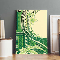 Samoa Siapo Mamanu Canvas Wall Art Plumeria Emerald Motifs LT7 - Polynesian Pride