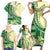 Samoa Siapo Mamanu Family Matching Short Sleeve Bodycon Dress and Hawaiian Shirt Plumeria Emerald Motifs