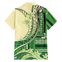 Samoa Siapo Mamanu Hawaiian Shirt Plumeria Emerald Motifs LT7 - Polynesian Pride