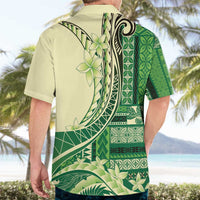 Samoa Siapo Mamanu Hawaiian Shirt Plumeria Emerald Motifs LT7 - Polynesian Pride