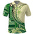 Samoa Siapo Mamanu Polo Shirt Plumeria Emerald Motifs