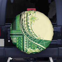 Samoa Siapo Mamanu Spare Tire Cover Plumeria Emerald Motifs LT7 - Polynesian Pride