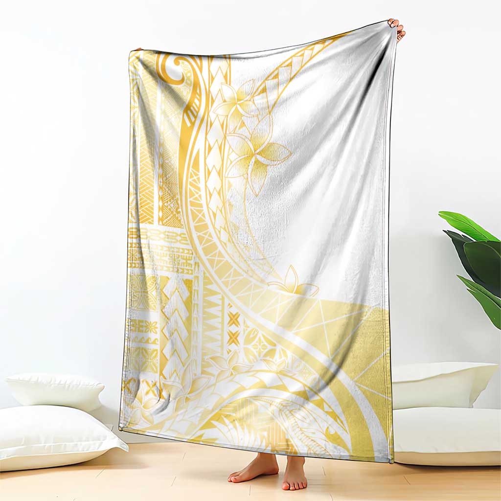 Samoa Siapo Mamanu Blanket Plumeria Fancy Gold Motifs LT7 - Polynesian Pride