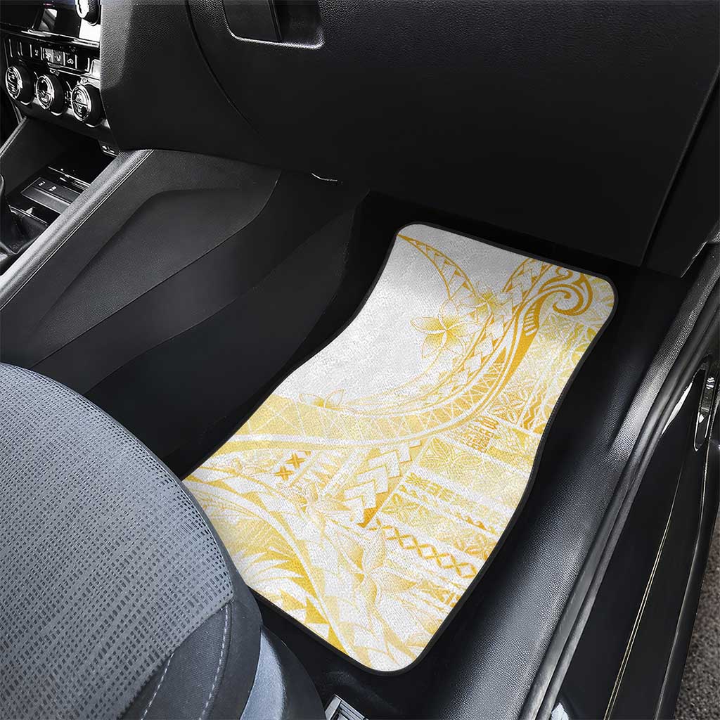 Samoa Siapo Mamanu Car Mats Plumeria Fancy Gold Motifs LT7 - Polynesian Pride