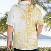 Samoa Siapo Mamanu Hawaiian Shirt Plumeria Fancy Gold Motifs LT7 - Polynesian Pride