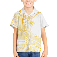 Samoa Siapo Mamanu Hawaiian Shirt Plumeria Fancy Gold Motifs LT7 - Polynesian Pride
