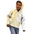 Samoa Siapo Mamanu Kid Hoodie Plumeria Fancy Gold Motifs