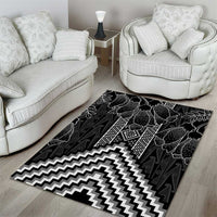 Aotearoa Taniko Pattern Area Rug Poutama Mix Kowhai Flowers