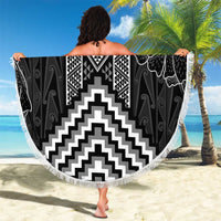 Aotearoa Taniko Pattern Beach Blanket Poutama Mix Kowhai Flowers LT7 - Polynesian Pride