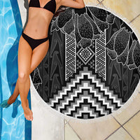 Aotearoa Taniko Pattern Beach Blanket Poutama Mix Kowhai Flowers LT7 - Polynesian Pride