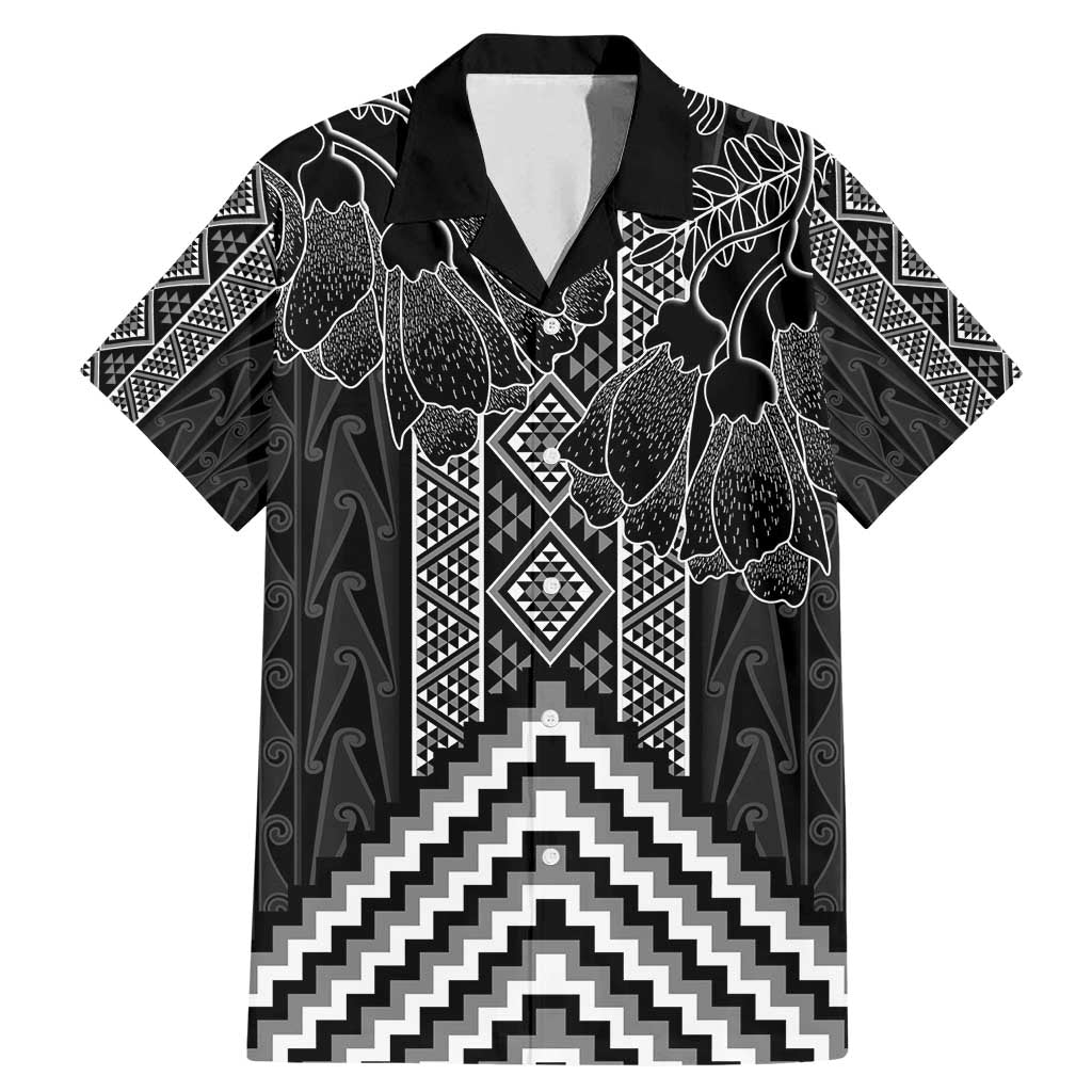 Aotearoa Taniko Pattern Family Matching Mermaid Dress and Hawaiian Shirt Poutama Mix Kowhai Flowers