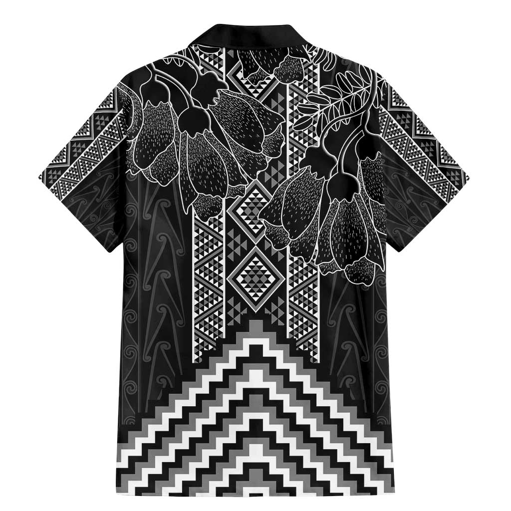 Aotearoa Taniko Pattern Family Matching Mermaid Dress and Hawaiian Shirt Poutama Mix Kowhai Flowers