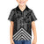 Aotearoa Taniko Pattern Family Matching Off The Shoulder Long Sleeve Dress and Hawaiian Shirt Poutama Mix Kowhai Flowers