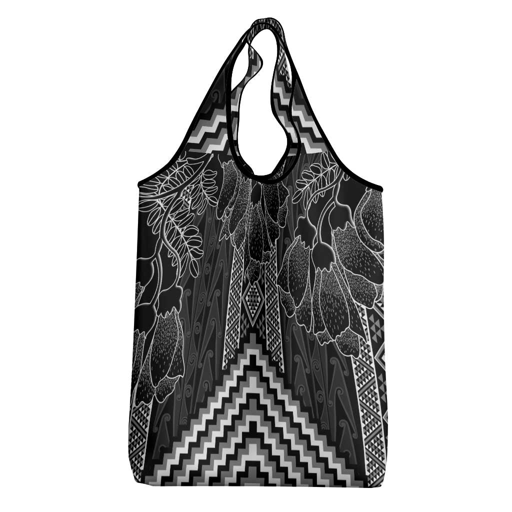 Aotearoa Taniko Pattern Grocery Bag Poutama Mix Kowhai Flowers LT7 - Polynesian Pride