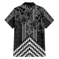 Aotearoa Taniko Pattern Hawaiian Shirt Poutama Mix Kowhai Flowers LT7 - Polynesian Pride
