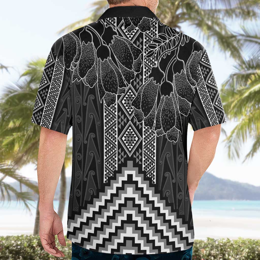 Aotearoa Taniko Pattern Hawaiian Shirt Poutama Mix Kowhai Flowers LT7 - Polynesian Pride