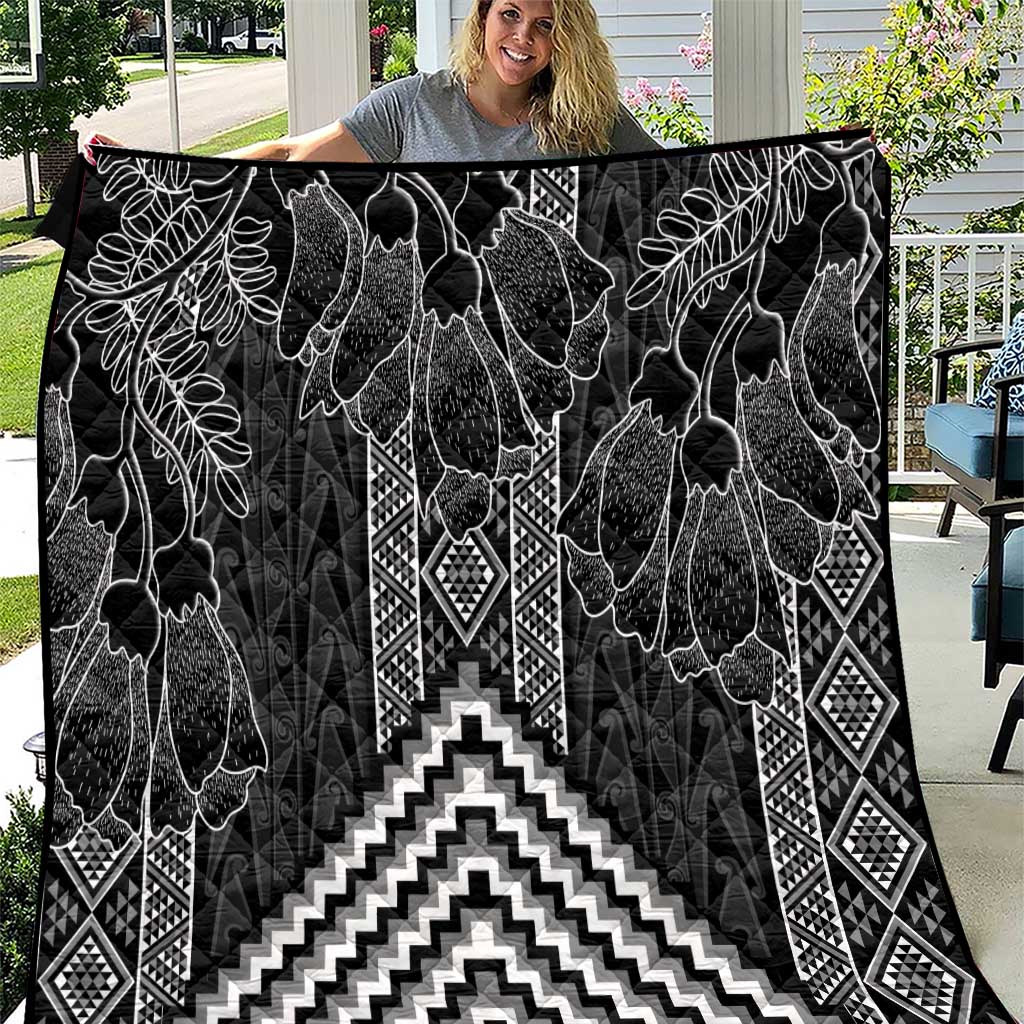 Aotearoa Taniko Pattern Quilt Poutama Mix Kowhai Flowers