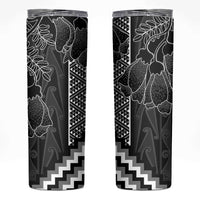 Aotearoa Taniko Pattern Skinny Tumbler Poutama Mix Kowhai Flowers