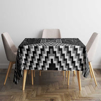 Aotearoa Taniko Pattern Tablecloth Poutama Mix Kowhai Flowers LT7 - Polynesian Pride