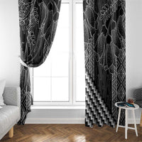 Aotearoa Taniko Pattern Window Curtain Poutama Mix Kowhai Flowers LT7 - Polynesian Pride