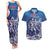 Samoa Manuia le Aso Tuto'atasi Siapo Motif Couples Matching Tank Maxi Dress and Hawaiian Shirt Warrior with Nifo Oti