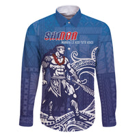 Samoa Manuia le Aso Tuto'atasi Siapo Motif Family Matching Puletasi and Hawaiian Shirt Warrior with Nifo Oti