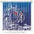 Samoa Manuia le Aso Tuto'atasi Siapo Motif Shower Curtain Warrior with Nifo Oti