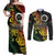 Vanuatu 44 Yia Indipendens Anivesari Couples Matching Off Shoulder Maxi Dress and Long Sleeve Button Shirt Curve Style