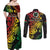 Vanuatu 44 Yia Indipendens Anivesari Couples Matching Off Shoulder Maxi Dress and Long Sleeve Button Shirt Curve Style