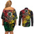 Vanuatu 44 Yia Indipendens Anivesari Couples Matching Off Shoulder Short Dress and Long Sleeve Button Shirt Curve Style