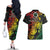 Vanuatu 44 Yia Indipendens Anivesari Couples Matching Off The Shoulder Long Sleeve Dress and Hawaiian Shirt Curve Style