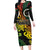 Vanuatu 44 Yia Indipendens Anivesari Family Matching Long Sleeve Bodycon Dress and Hawaiian Shirt Curve Style