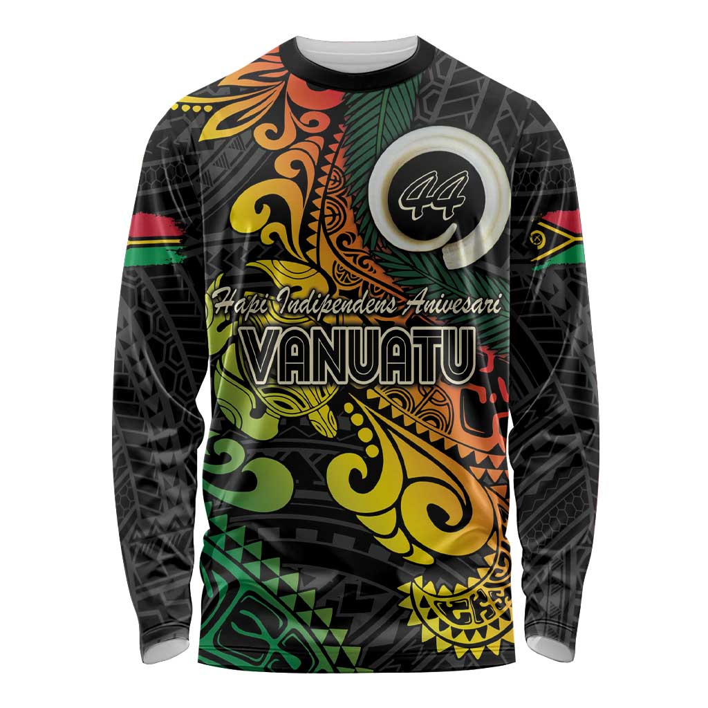 Vanuatu 44 Yia Indipendens Anivesari Long Sleeve Shirt Curve Style