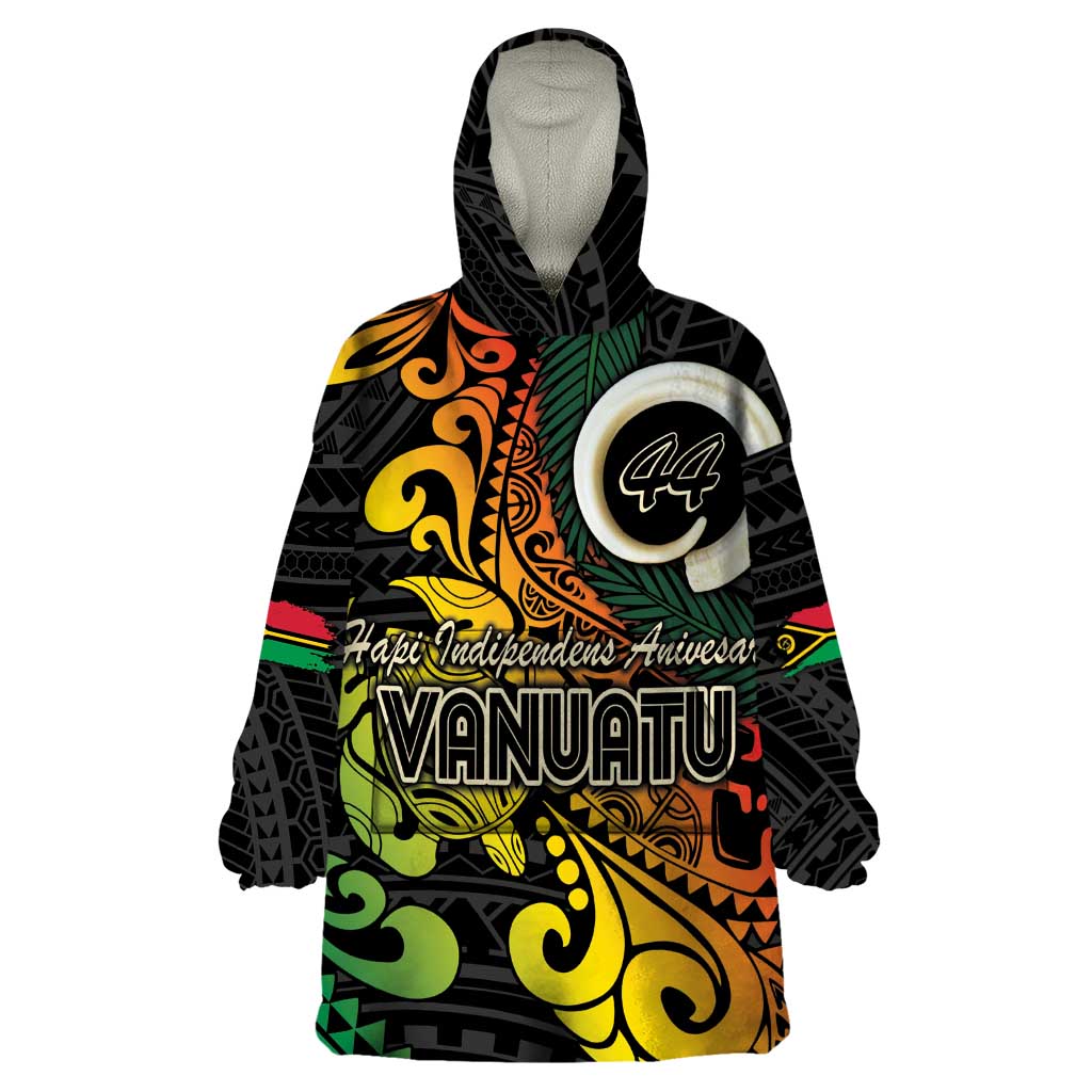 Vanuatu 44 Yia Indipendens Anivesari Wearable Blanket Hoodie Curve Style