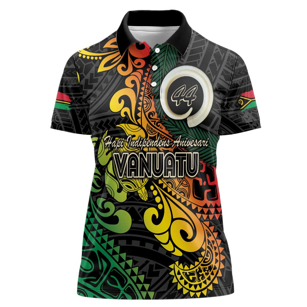 Vanuatu 44 Yia Indipendens Anivesari Women Polo Shirt Curve Style