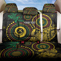Vanuatu Personalized Aboriginal Arts Back Car Seat Cover Turtle and Iguana Special - Polynesian Pride