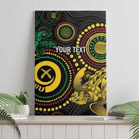 Vanuatu Personalized Aboriginal Arts Canvas Wall Art Turtle and Iguana Special LT7 - Polynesian Pride