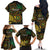 Vanuatu Personalized Aboriginal Arts Family Matching Off The Shoulder Long Sleeve Dress and Hawaiian Shirt Turtle and Iguana Special - Polynesian Pride