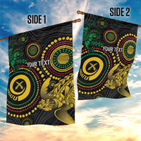 Vanuatu Personalized Aboriginal Arts Garden Flag Turtle and Iguana Special - Polynesian Pride